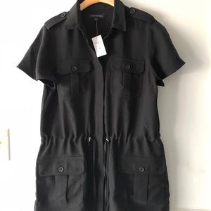 Banana republic black military jacket